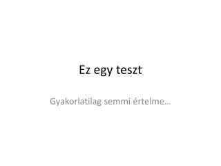 Ez egy teszt