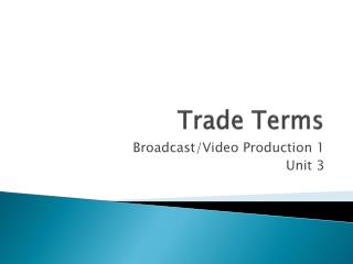 Trade Terms