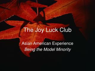 The Joy Luck Club