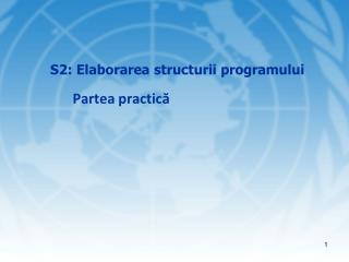 S 2 : Elaborarea structurii programului Partea practic ă