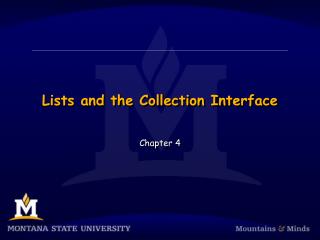 Lists and the Collection Interface