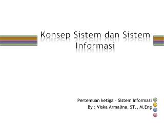 Konsep Sistem dan Sistem Informasi