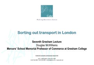 Sorting out transport in London