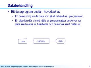 Databehandling