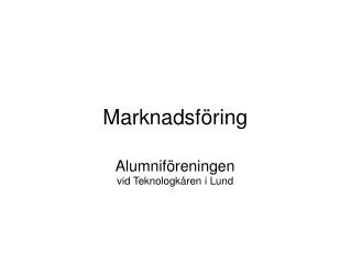 Marknadsföring