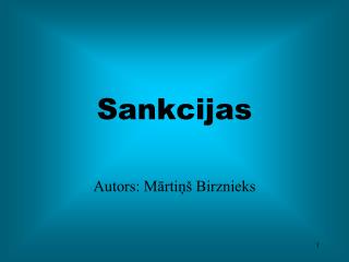 Sankcijas