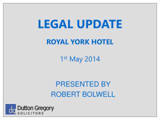 LEGAL UPDATE