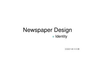 Newspaper Design