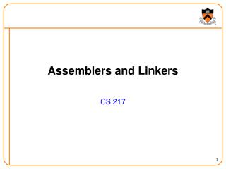 Assemblers and Linkers