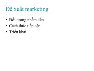 Đề xuất marketing