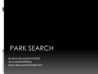 Park Search