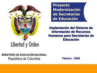 MINISTERIO DE EDUCACIÓN NACIONAL República de Colombia