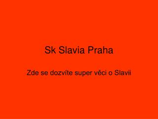 Sk Slavia Praha