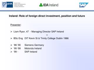 Foreign Direct Investment in Ireland