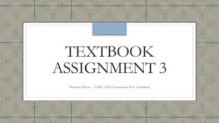 TextBook assignment 3