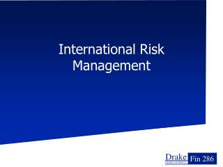 International Risk Management