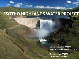 LESOTHO HIGHLANDS WATER PROJECT