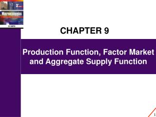 Production Function, Factor Market and Aggregate Supply Function