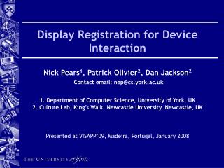 Outline of the talk