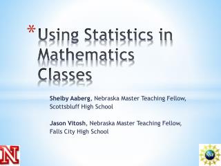 Using Statistics in Mathematics Classes