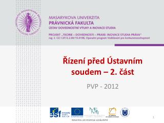 Řízení před Ústavním soudem – 2. část