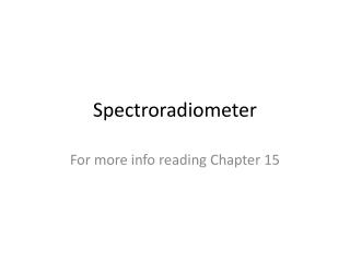 Spectroradiometer