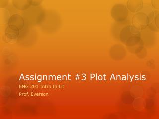 Assignment #3 Plot Analysis