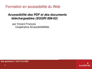 Formation en accessibilité du Web