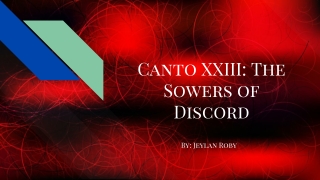 Canto XXIII: The Sowers of Discord