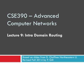 CSE390 – Advanced Computer Networks