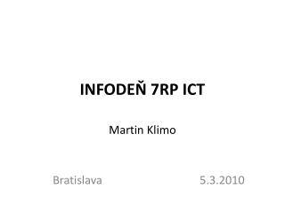 INFODEŇ 7RP ICT