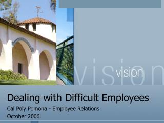 Dealing with Difficult Employees