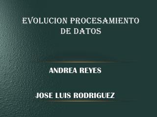 EVOLUCION PROCESAMIENTO DE DATOS