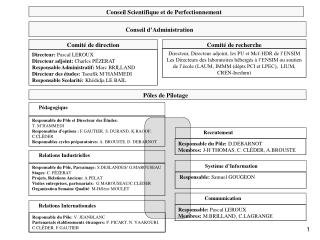 Responsable du Pôle et Directeur des Études: T. M’HAMMEDI