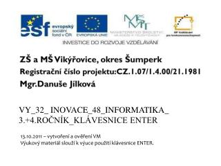 VY_32_ INOVACE_48_INFORMATIKA_ 3.+4.ROČNÍK_KLÁVESNICE ENTER