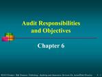 Audit Responsibilities and Objectives