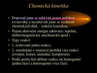 Chemická kinetika