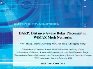 DARP: Distance-Aware Relay Placement in WiMAX Mesh Networks