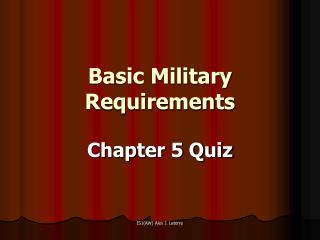 Basic Military Requirements