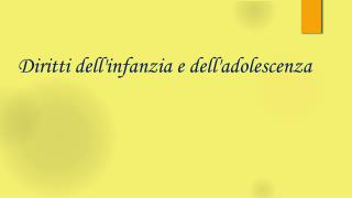 Diritti dell'infanzia e dell'adolescenza