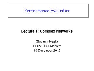 Performance Evaluation