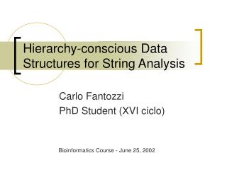 Hierarchy-conscious Data Structures for String Analysis