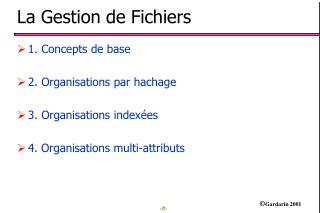 La Gestion de Fichiers