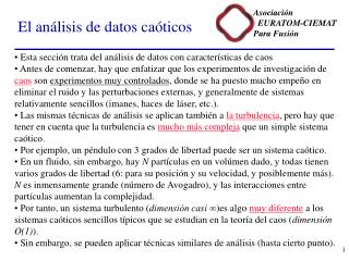 El análisis de datos caóticos