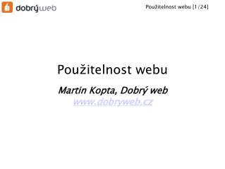 Použitelnost webu