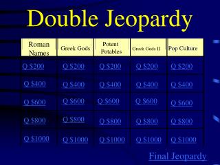 Double Jeopardy