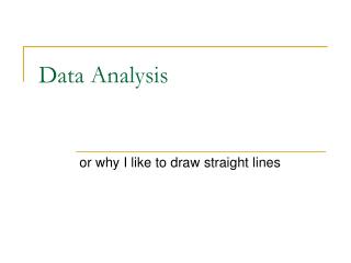 Data Analysis