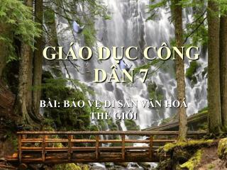 GIÁO DỤC CÔNG DÂN 7