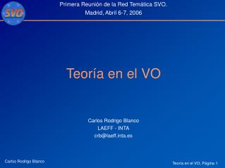Teoría en el VO