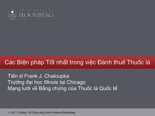 Các Biện pháp Tốt nhất trong việc Đánh thuế Thuốc lá